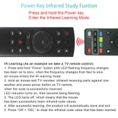 G20S 2.4G Hava Faresi Uzaktan Kumanda Sesli Girdi IR Öğrenme 6 Eksen Jiroskop PC Android TV Laptop Projektör - 9
