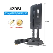 42dbi 5G Dış Mekan Uzun Menzilli WiFi Sinyal Güçlendirici SMA Erkek Beyaz Anten - 3