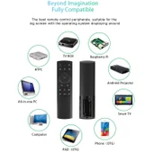 G20S 2.4G Hava Faresi Uzaktan Kumanda Sesli Girdi IR Öğrenme 6 Eksen Jiroskop PC Android TV Laptop Projektör - 10