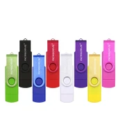 MicroDrive 8GB USB 2.0 Döner Metal OTG Telefon ve Bilgisayar U Disk Siyah - 9