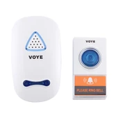 VOYE V025A Kablosuz Kapı Zili 38 Polifonik Sesli Beyaz ABD Fişli - 2