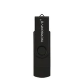 MicroDrive 8GB USB 2.0 Döner Metal OTG Telefon ve Bilgisayar U Disk Siyah - 2