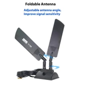 42dbi 5G Dış Mekan Router Harici Anten Uzun Menzilli WiFi Sinyal Güçlendirici TS9 Beyaz - 4