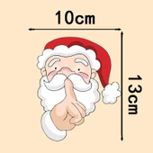 Noel Baba Geyik Araba Cam Süsü Yan Cam Tampon Etiketi C Model 13x10cm - 2