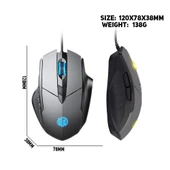 Inphic PW1H Kablolu Sessiz Aydınlatmalı 6 Tuşlu Oyun Mouse Siyah - 9
