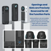 Insta360 X4 AMagisn Silikon Lens Kapağı Gri - 10