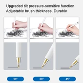 Apple Pencil Uç Değiştirme Parçası 3.5 Standart Siyah Gövde Gümüş Uç - 7