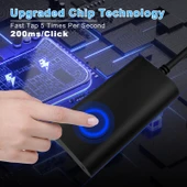 USB Kablolu Sanal Fare Bilgisayar Uyku Modunu Engelleme F1 Model Siyah - 5