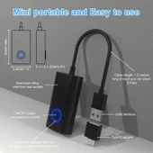 USB Kablolu Sanal Fare Bilgisayar Uyku Modunu Engelleme F1 Model Siyah - 4