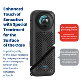 Insta360 X4 AMagisn Silikon Lens Kapağı Gri - 12