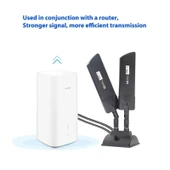 42dbi 5G Router Dış Anten Uzun Menzil WiFi Sinyal Güçlendirici TS9 Siyah - 6