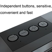 RGB Renkli Aydınlatmalı Uzun Masaüstü USB Kablosuz Bluetooth Hoparlör Siyah Model Q6 - 8