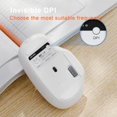 Inphic M1 2. Nesil Kablosuz Şarjlı Sessiz Ofis ve Ev Laptop Mouse Siyah 2.4G - 6