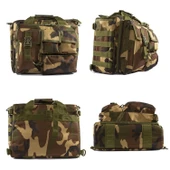 A025 Outdoor Messenger Omuz Bilgisayar Çantası Spor Bisiklet Su Geçirmez Çanta CP Kamuflaj - 3