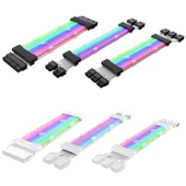 24 Pin Anakart Güç Kaynağı Beyaz ARGB Neon Renkli Işık Kablosu 5V - 2