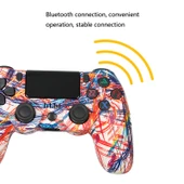PS4 Kablosuz Bluetooth Oyun Kumandası Işıklı Şeritli Çift Titreşimli Line Renk - 3