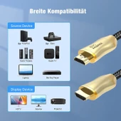 CO HD801 2 Metre HDMI 2.1 Versiyon 8K 60Hz Altın Kaplama Kablo PS4 Projektör Dizüstü Set Üstü Kutusu İçin - 4