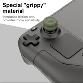 Steam Deck Oyun Konsolu Joystick Kapak Seti Kaymaz Kombinasyon Düğme Kapak Siyah - 3
