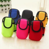 S210 Neopren Kırmızı Kol Çantası Spor Telefon ve Bozuk Para Cüzdanı - 6