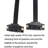 PCI-E 3.0 1X 90 Derece Ekran Kartı ve Kablosuz Ağ Kartı Uzatma Kablosu 40cm - 4