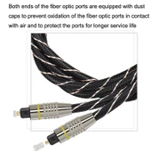 EMK HB A6 0 SPDIF Dijital Yüksek Çözünürlüklü Ses Optik Fiber Kablosu 1 Metre Siyah Beyaz Örgü - 6