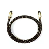EMK HB A6 0 SPDIF Dijital Yüksek Çözünürlüklü Ses Optik Fiber Kablosu 1 Metre Siyah Beyaz Örgü - 2