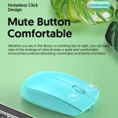811 3 Tuşlu Mini Kablosuz Laptop Optik Mouse Çift Mod Pembe - 3