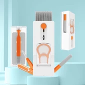 Q11 11in1 Çok Fonksiyonlu Bluetooth Kulaklık Temizleme Kalemi Bilgisayar Klavye Temizleme Kiti Turuncu Kırmızı - 6