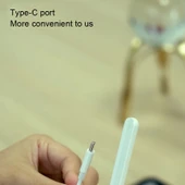 Apple Pencil 2 Uyumlu RX 01 Kapasitif Kalem Manyetik Şarj Kablosu 35cm Type C - 4