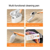 Q11 11in1 Çok Fonksiyonlu Bluetooth Kulaklık Temizleme Kalemi Bilgisayar Klavye Temizleme Kiti Turuncu Kırmızı - 4