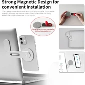 Alüminyum Manyetik Telefon Standı ve Laptop Genişletme Aparatı Gri - 4