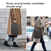 Dikey Laptop Çantası El ve Omuz Askılı 13 Inç Açık Gri - 6