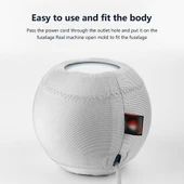 HomePod Mini Akıllı Hoparlör Toz Kapağı 2'li Set Açık Gri Esnek Kumaş - 3