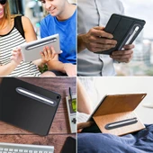 Apple Pencil 1 ve 2 Uyumlu Siyah Silikon Manyetik Kalem Tutucu - 7