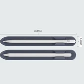 Apple Pencil 1 ve 2 Uyumlu Siyah Silikon Manyetik Kalem Tutucu - 3