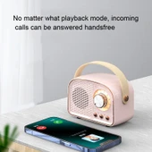 DW21 Vintage Radyo Bluetooth Hoparlör Koyu Yeşil TF Kart ve USB Destekli - 2