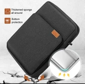 Dikey Laptop Çantası El ve Omuz Askılı 13 Inç Açık Gri - 3