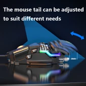 Y FRUITFUL P3 Siyah Kablolu RGB Aydınlatmalı 6 Tuşlu Ayarlanabilir Oyun Mouse - 4