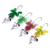 HENGJIA SP011 7cm 6g Kurbağa Yumuşak Balık Pul Tatlı Su Tekli Kanca Biyonik Yem 4 Renk 2 Set - 2