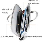 ST12 Su Geçirmez Taşınabilir Laptop Çantası 15.6 İnç Siyah Gri - 3