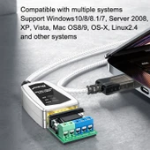 DTECH DT-5119 0.5 Metre USB - RS485 RS422 Endüstriyel Seri Haberleşme Dönüştürücü Adaptör - 8