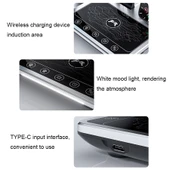 R11 4 in 1 30W Kablosuz Telefon Şarj Cihazı Ortam Işıklı Gri Siyah - 6