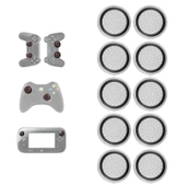 10lu Silikon Oyun Kolu Buton Kapağı Siyah Şeffaf Yuvarlak PS5 PS4 PS3 ONE 360 PRO Series X S Uyumlu - 1