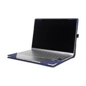 Çok Fonksiyonlu PU Deri Laptop Kılıfı Standlı 15.6 İnç Mavi - 2