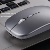 C7002 2400DPI 4 Tuşlu Renkli Işıklı Kablosuz Mouse 2.4G Gül Altın - 4
