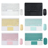 9.7 Inç Taşınabilir Tablet Bluetooth Klavye Touchpadli Mint Yeşili Mouse Seti - 2