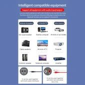 K6 Bluetooth 5.0 Alıcı Verici 2'si 1 Arada Adaptör Bilgisayar Hoparlör Araba FM Siyah - 7