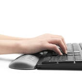Baona Silikon Hafızalı Pamuklu Bilek Destekli Masaj Delikli Büyük Klavye Mouse Pedi Siyah - 5