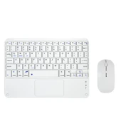 9.7 Inç Taşınabilir Tablet Bluetooth Klavye Touchpadli Beyaz Mouse Seti iPad Uyumlu - 1
