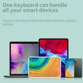 9.7 Inç Taşınabilir Tablet Bluetooth Klavye Touchpadli Mint Yeşili Mouse Seti - 7